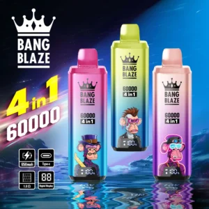 Bang Blaze 60000 Puffs 4 in 1 Smaken Vape Wegwerp Elektronische Sigaret Puff Bang King 60K Vape