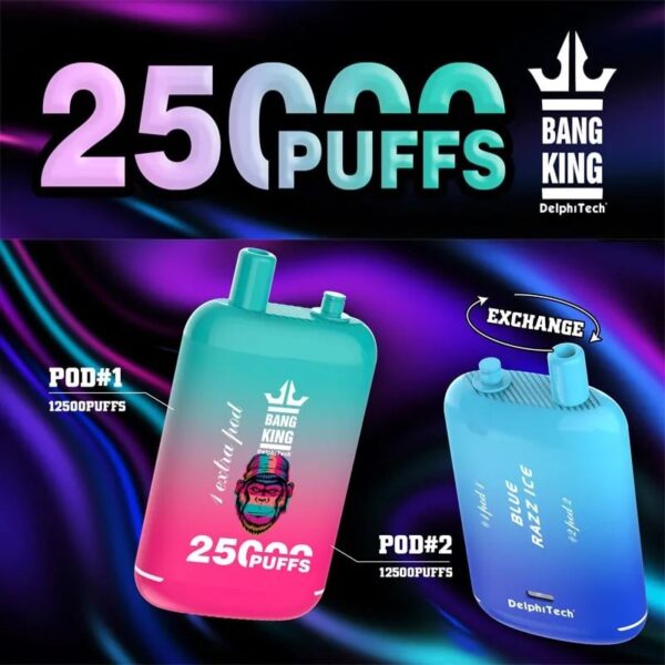 Bang King 25000 cigarrillo electrónico desechable - Pod Dual, 25K Puff Power